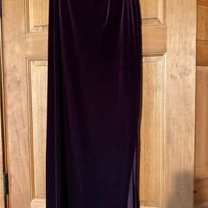 Elegant Purple Velvet Skirt